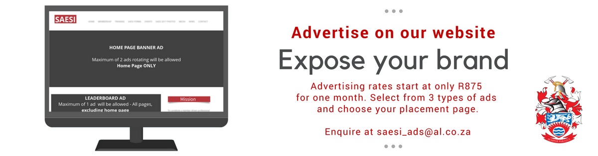 Advertise on SAESI website Banner